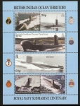 2001 British Indian Ocean Territory - SG.247-52  Centenary  of Royal Navy Submarine Service  u/m (MNH)