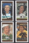 1996  British Indian Ocean Territory - SG.180-3 70th Birthday of Queen Elizabeth II set of 4 values  u/m (MNH)