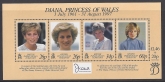 1998 British Indian Ocean Territory.  MS.214  Diana Princess of Wales Commemoration. mini sheet u/m (MNH)