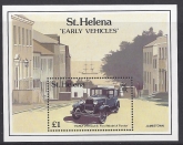 1989 St. Helena  MS.557  Early Vehicles. Mini Sheet. U/M (MNH)