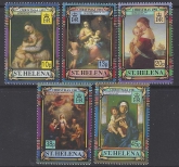 1991 St.Helena  SG.593-7  Christmas Religious Paintings. set 5 values  U/M (MNH)