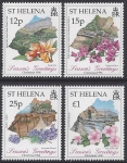 1996 St Helena SG.730-3 Christmas Flowers & Views  set 4 values U/M (MNH)