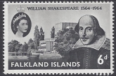 1964 Falkland Islands  SG.214  Shakespeare 400th Birth Anniversary  U/M (MNH)