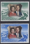 1972 Falkland Islands. SG.289-90 Royal Silver Wedding. set 2 values U/M (MNH)