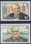 1974 Falkland Islands. SG.304-5 Birth Centenary of Sir Winston Churchill. set 2 values U/M (MNH)