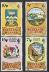 1975 Falkland Islands. SG.311-4  50th Anniversary of Heraldic Arms set 4 values U/M (MNH)