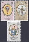 1981 Falkland Islands. SG.402-4 Royal Wedding  set 3 values U/M (MNH)