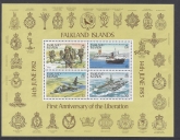 1983 Falkland Islands. MS.458  First Anniversay of Liberation.  mini sheet  U/M (MNH)