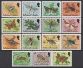 1984 Falkland Islands. SG.469A-83A   Insects & Spiders . set 15 values U/M (MNH)