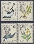 1985 Falkland Islands.  SG.514-7 Early Naturalists set 4 values U/M (MNH)