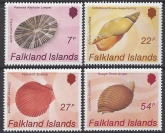 1986 Falkland Islands.  SG.518-21  Seashells set 4 values U/M (MNH)