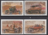 1987 Falkland Islands. SG.555-8  Early Vehicles.  set 4 values U/M (MNH)