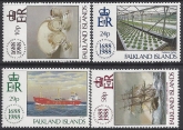 1988 Falkland Islands SG.563-6  300th Anniversary of Lloyds of London. set 4 values U/M (MNH)