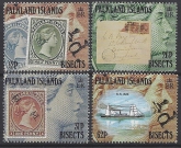 1991 Falkland Islands.  SG.639-42  Centenary of Bisected Surcharges. set 4 values U/M (MNH)