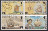 1991 Falkland Islands.  SG.643-6  500th Anniversary of Discovery of America by Columbus. set 4 values U/M (MNH)