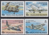 1993 Falkland Islands.  SG.676-9  75th Anniversary of Royal Air Force. set 4 values U/M (MNH)