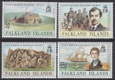 1994 Falkland Islands. SG.723-6  150th Anniversary of South American Missionary Society. Set 4 values U/M (MNH)