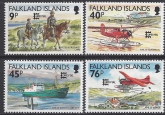 1996 Falkland Islands.  SG.766-9  Capex 96 Stamp Exhibition Toronto. (Mail Transport).  set 4 values U/M (MNH)