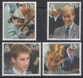 2000 Falkland Islands.  SG.876-9  18th Birthday of Prince William. set 4 values  U/M (MNH)