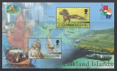 2001 Falkland Islands.  MS.895  Hong Kong 2001 Stamp Exhibition. mini sheet U/M (MNH)