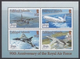 2008 Falkland Islands MS1108 90th Anniversary of Royal Airforce.mini sheet.U/M (MNH)