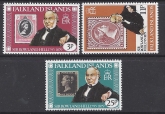 1979 Falkland Islands SG.364-6 Death Centenary Rowland Hill set 3 values U/M (MNH)