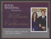 2011 British Indian Ocean Territories.  MS.459 Royal Wedding (1st issue) mini sheet. U/M  (MNH)