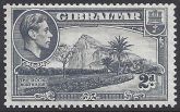 1940 Gibraltar. SG.124ab 2d grey Perf 13½ sideways watermark. mounted mint.