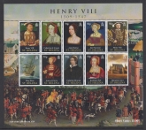 2009 St Helena. SG.1084-93 500th Birth Anniversary of King Henry VIII. set 10 values U/M (MNH)