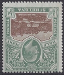 1903 St Helena. SG.55a  ½d brown & grey green. perf 14 watermark Crown CC inverted.lightly mounted mint.
