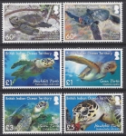 2016 British Indian Ocean. SG.502-7 Turtles set 6 values U/M (MNH)
