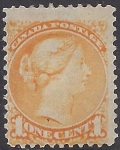 1870 Canada. SG.72 1c bright orange. m/m
