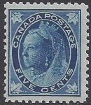 1897 Canada SG.146 5c deep blue/bluish u/m (MNH)