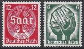 1934 Germany SG.541-2 Saar Plebicite set 2 values U/M (MNH)