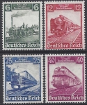 1935 Germany  SG.577-80 German Railway Centenary. set 4 values U/M (MNH)