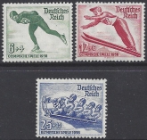 1935 Germany  SG.597-9 Winter Olympic Games. set 3 values U/M (MNH)
