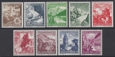 1938 Germany. SG.663-71 Winter Relief Fund set 9 values U/M (MNH)