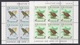 1966 New Zealand MS.841 Health Mini sheets(2) Birds. U/M (MNH)