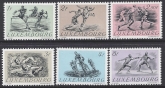 1952 Luxembourg  SG.553-8 Olympic Games Helsinki. set 6 values U/M (MNH)