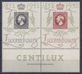 1952 Luxembourg SG.552fa 2F and 4F pair 'CENTILUX'  Philatelic Exhibition U/M (MNH)