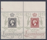 1952 Luxembourg SG.552fa 2F and 4F pair  Philatelic Exhibition U/M (MNH)