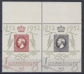 1952 Luxembourg SG.552fa 2F and 4F pair   Philatelic Exhibition U/M (MNH)