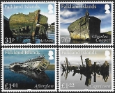2017 Falkland Islands SG.1360-3 Wrecks 1st series set 4 values U/M (MNH)