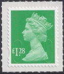 U2939  £1.28 emerald green  'M12L'  DLR   U/M (MNH)