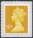 U2940  £1.33  yellow  'M15L'   DLR   U/M  (MNH)