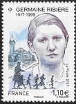 2017 France SG.6152 Birth Centenary of Germaine Ribiere. Resistence Worker  WWII. U/M (MNH)