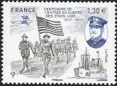 2017  France.  SG.6220  Entry of United States of America into World War 1. U/M (MNH)