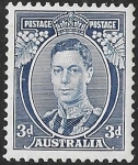1937 Australia. SG.168b  3d blue Die 1a U/M (MNH)