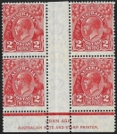 1931  Australia.  SG.127  KGV 2d Golden Scarlet. Die III U/M (MNH)