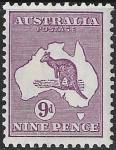 1929  Australia.  SG.108   9d violet  very lightly mounted mint